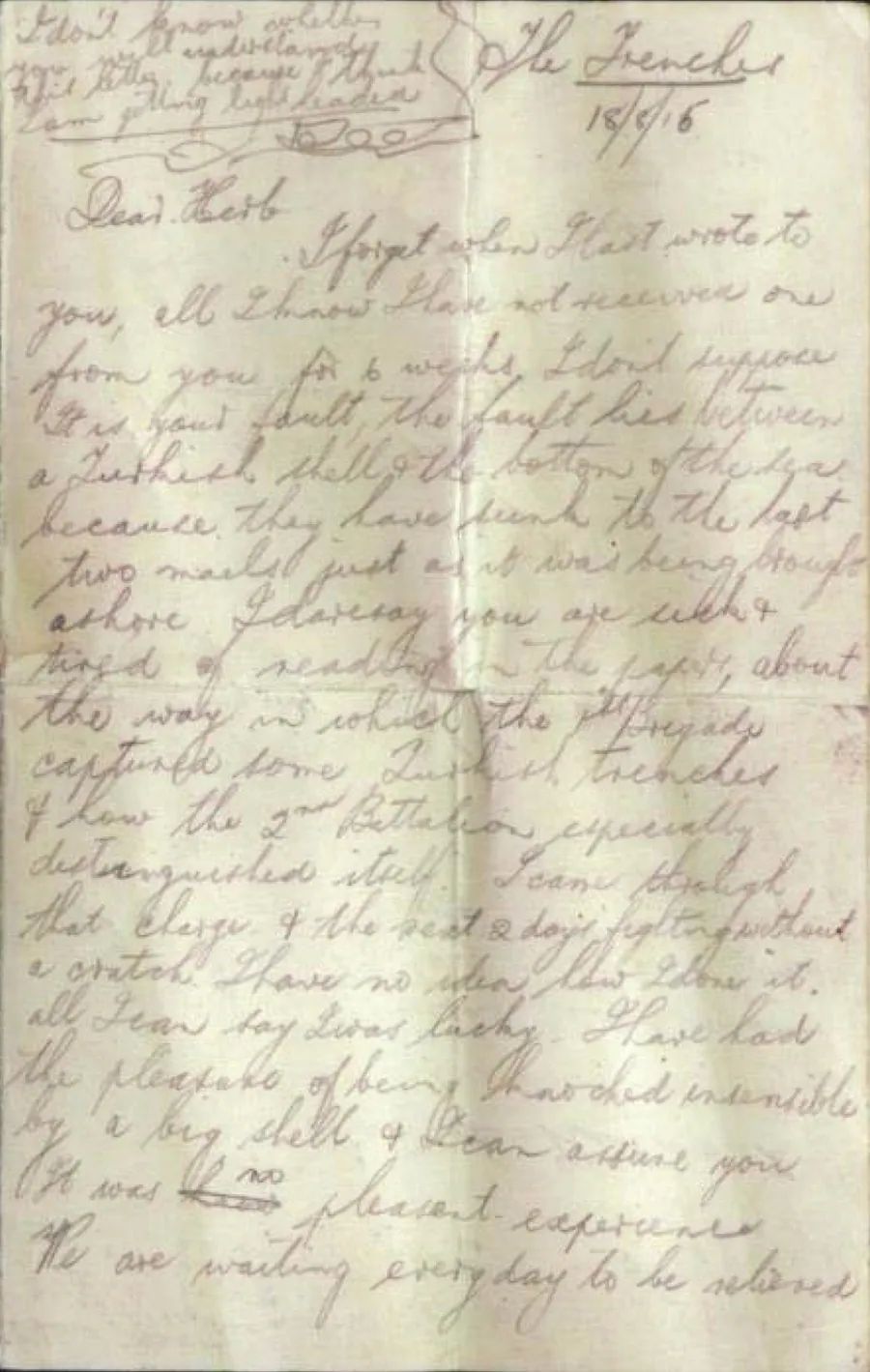 Picture on page 205, section 3c “A Letter from the Trenches”. The book gives no caption for it.