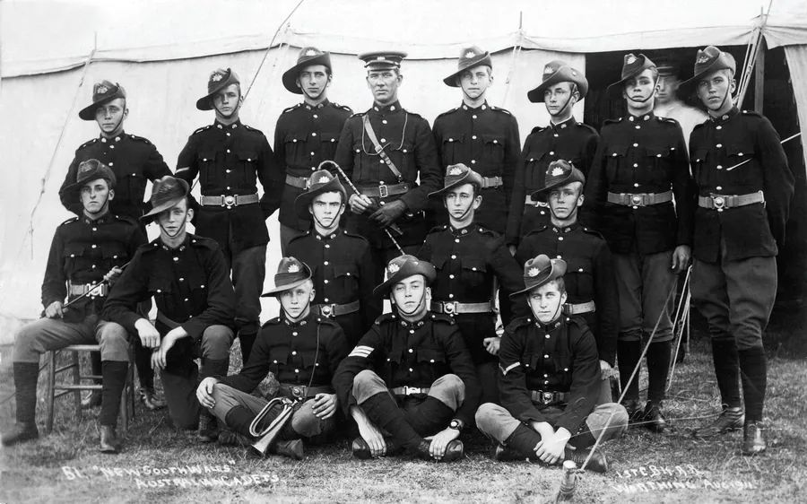 Australian Cadet Rifle Team (Walter Host is 5th from the left, back row)